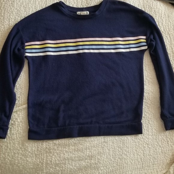 Urban Planet Blue Sweater with Striped Detailing, Size Small - Picture 1 of 5